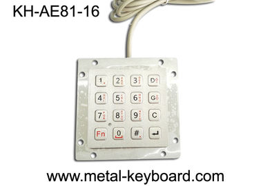 Anti - teclado IP65 do quiosque do metal do vândalo, teclado 16 à prova de intempéries chave
