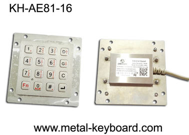 Anti - teclado IP65 do quiosque do metal do vândalo, teclado 16 à prova de intempéries chave