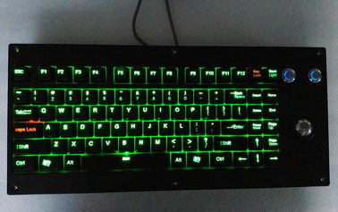 Teclado mecânico do luminoso da montagem do painel com o rato do trackball de 25mm