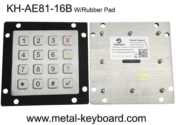 A disposição de PS/2 4X4 Ruggedized o FCC do teclado numérico do metal para o quiosque