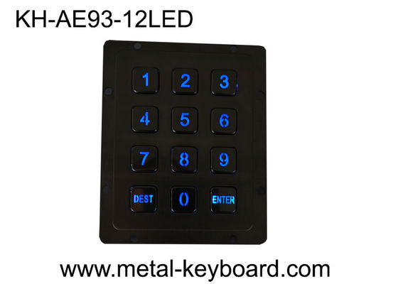 Teclado numérico numérico do metal claro traseiro 3x4 no teclado numérico de aço inoxidável das chaves da matriz 12