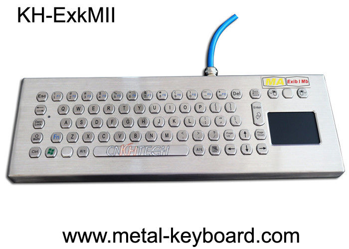 Teclado numérico de aço inoxidável à prova de explosões, teclado industrial do PC com Touchpad