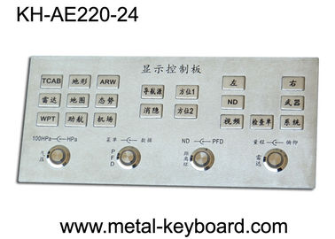 Teclado industrial de aço inoxidável áspero com 24 chaves, teclado completo da entrada do metal