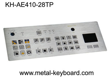 Teclado industrial impermeável do metal dos SS com Touchpad, imagem colorida avaliado das chaves