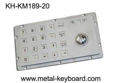 Teclado numérico áspero com Trackball, 24 teclados numéricos de aço inoxidável da entrada do quiosque das chaves